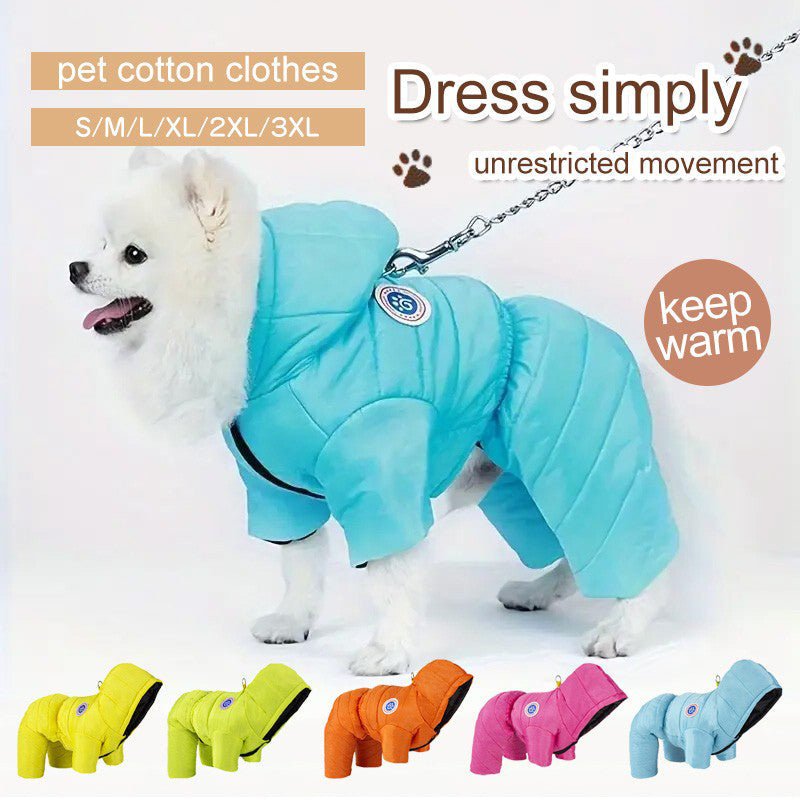 Cozy Dog Winter Suit | Christmas Sale | Full-Body Fleece Warmth, Easy Back Zipper & Non-Slip Grips | Keep Your Furry Friend Warm & Stylish This Winter