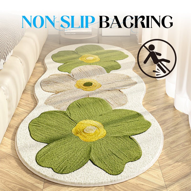 Soft Irregular Flower Pattern Rug - Image 2