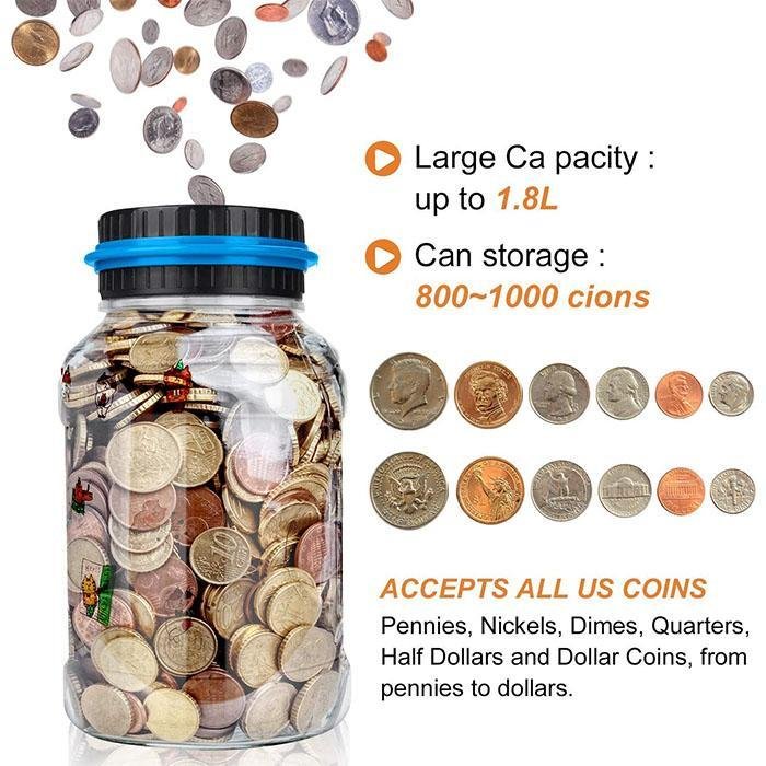 Watch Savings Grow – Digital Money Box with Auto Coin Counting & Target Setting UK Stock - Image 2