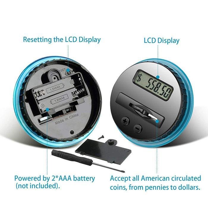 Watch Savings Grow – Digital Money Box with Auto Coin Counting & Target Setting UK Stock - Image 3