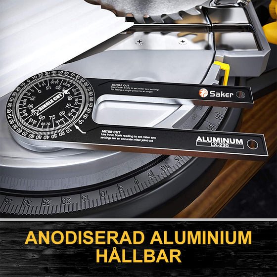 Perfect Mitre Joints Every Time – 7" Aluminium Angle Finder for Mitre Saws. No More Guesswork. UK Stock