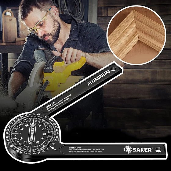 Perfect Mitre Joints Every Time – 7" Aluminium Angle Finder for Mitre Saws. No More Guesswork. UK Stock - Image 2
