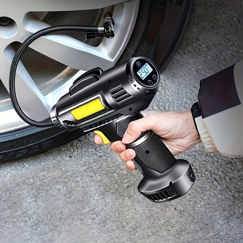 120W Portable Car Air Compressor – High-Power Fast Inflation, Compact Portable Design, Multi-Tire Universal Fit & Auto-Shutoff Protection