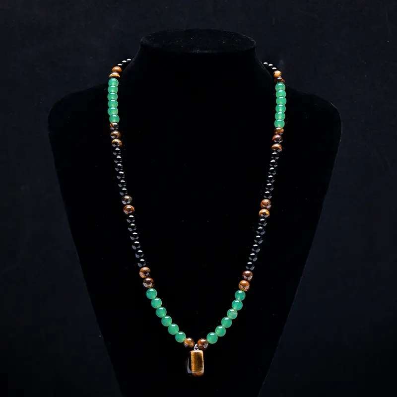 Bohemian Natural Stone Beaded Necklace