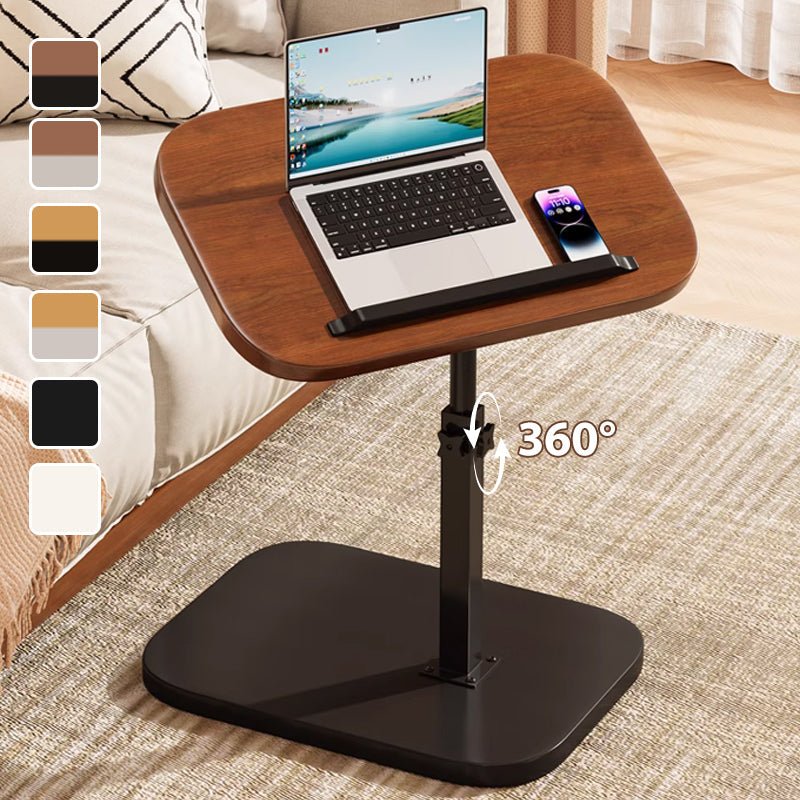 C-Shape Side Table with Swivel Tray – Adjustable, Rotating, Space-Saving