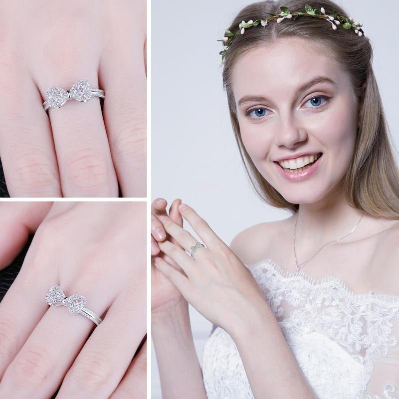 Women's Sparkly Bow Knot Ring( ) - Image 2