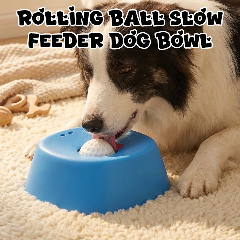 Roll-N-Lick Dog Bowl: The Ultimate Liquid Treat FeederAnti-gulping bowl for dogs with rolling ball