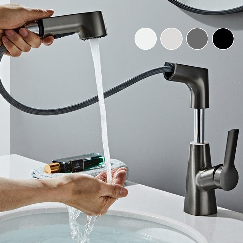 Offers-1 Hole Bathroom Faucet with Pull out Sprayer