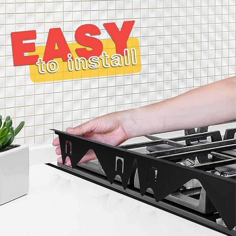 Stainless Steel Adjustable Retractable Stove Gap Covers - Image 3