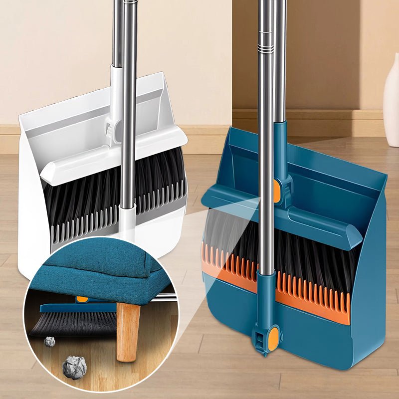 Stand-Up Dustpan Set with 180° Rotating Broom - Image 3