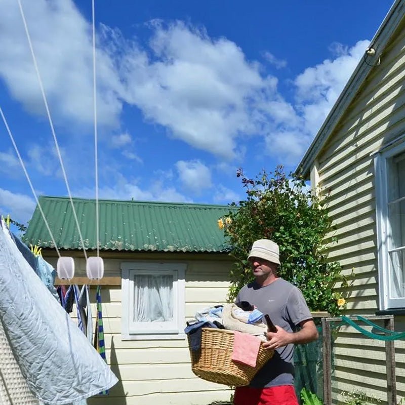 Invisible retractable clothesline with double line - Image 2