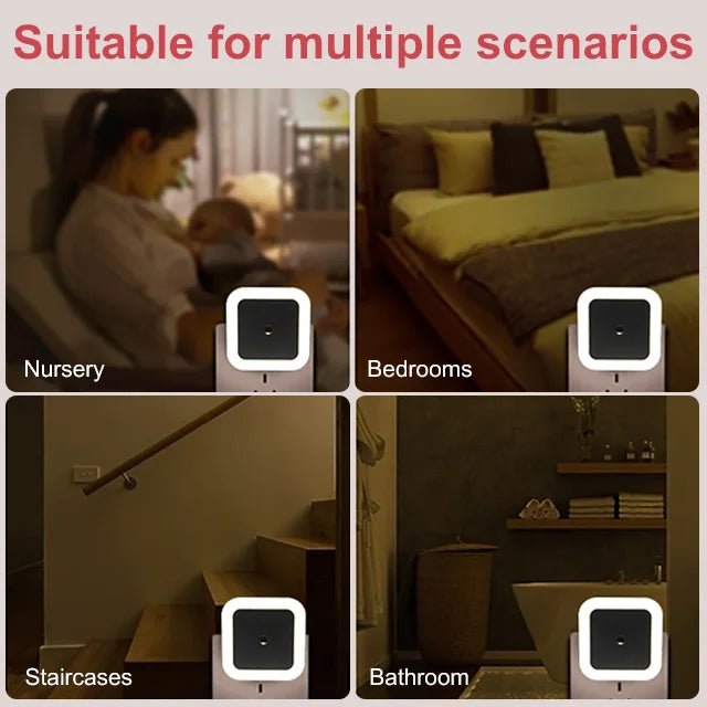 Plug-in LED Night Light – Dusk-to-Dawn Sensor & Warm White Glow