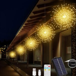 Solar Firework String Lights for Yard & Parties