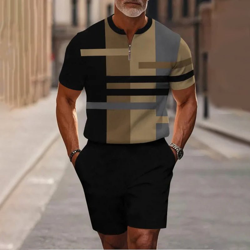 Men's Quarter-Zip Shirt & Shorts Set - Image 3