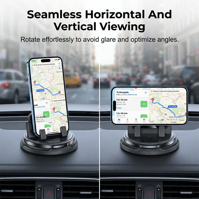 2-in-1 car phone holder + parking number plate – 360° rotation, fits heavy-duty cases. - Image 2