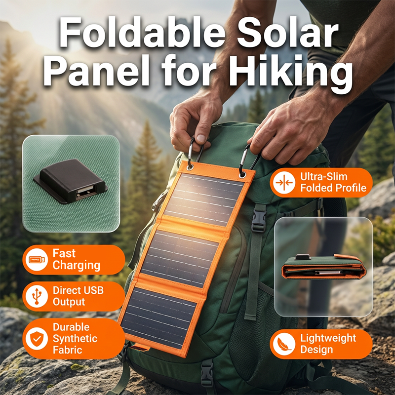Portable Solar Panel with USB Charging – Foldable, Weather-Resistant & 10W Output