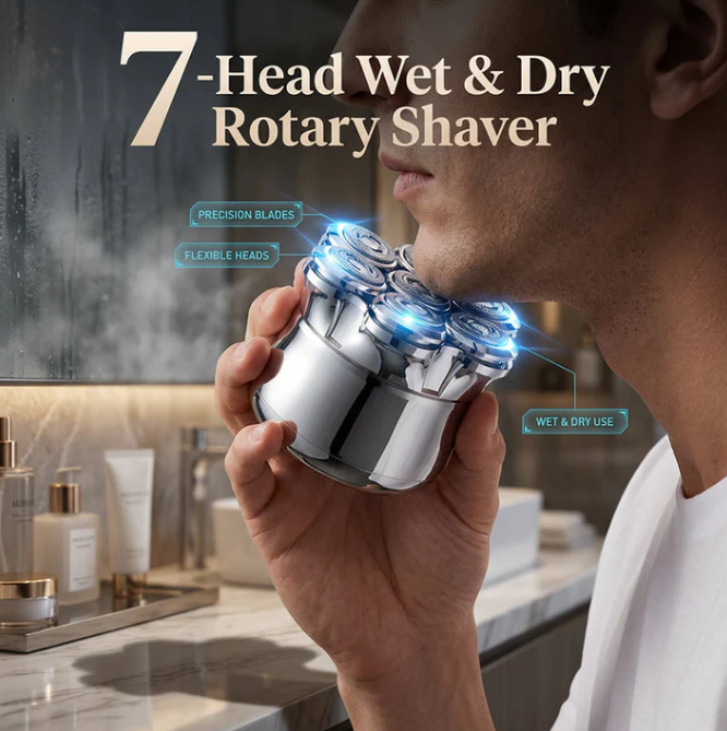 7‐Blade Washable Razor – Smooth shave, anti‐redness & non‐slip