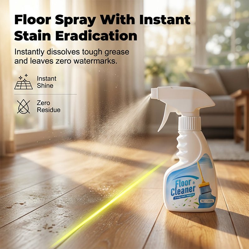 Hard Surface Floor Cleaner Spray – Fast drying, no watermarks. Restores natural gloss, antibacterial & safe for wood/tile. Fresh botanical scent.
