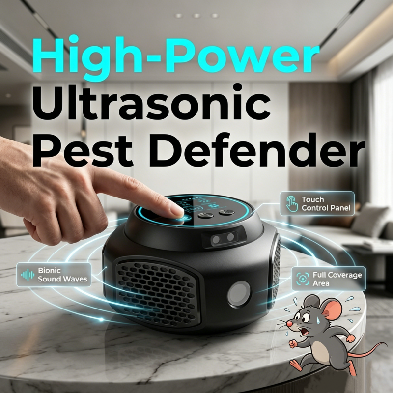 【High-Power Ultrasonic Pest Repeller】— Rats and cockroaches will leave on their own—no chemicals, no killing