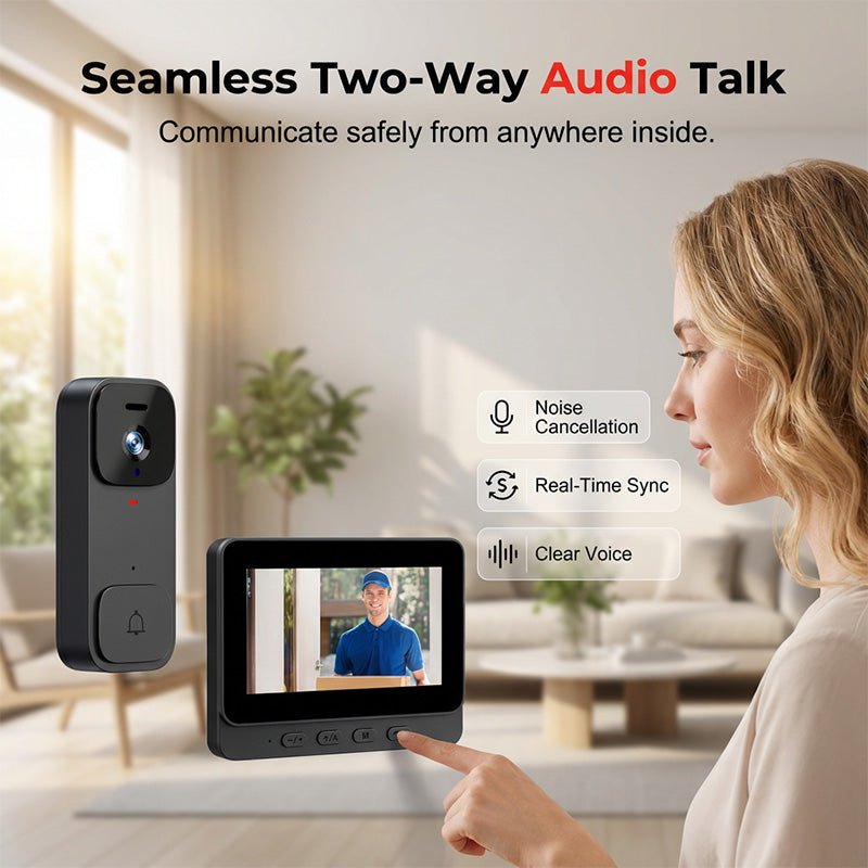 Smart Video Doorbell with 4.3" Display Screen - Image 3