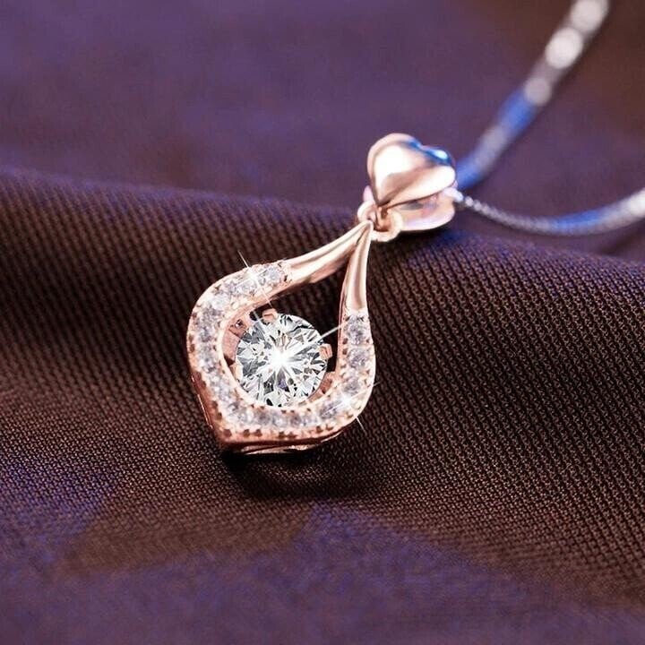 Twinkling Heart Waterdrop Stone Necklace - Image 2