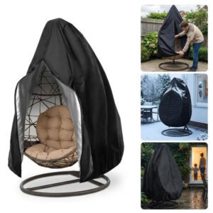 Heavy-Duty Waterproof Hanging Egg Chair Cover – UV Resistant, Durable Oxford Cloth & Easy Zipper Installation