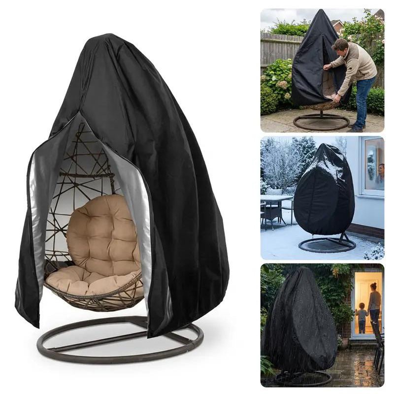 Heavy-Duty Waterproof Hanging Egg Chair Cover – UV Resistant, Durable Oxford Cloth & Easy Zipper Installation
