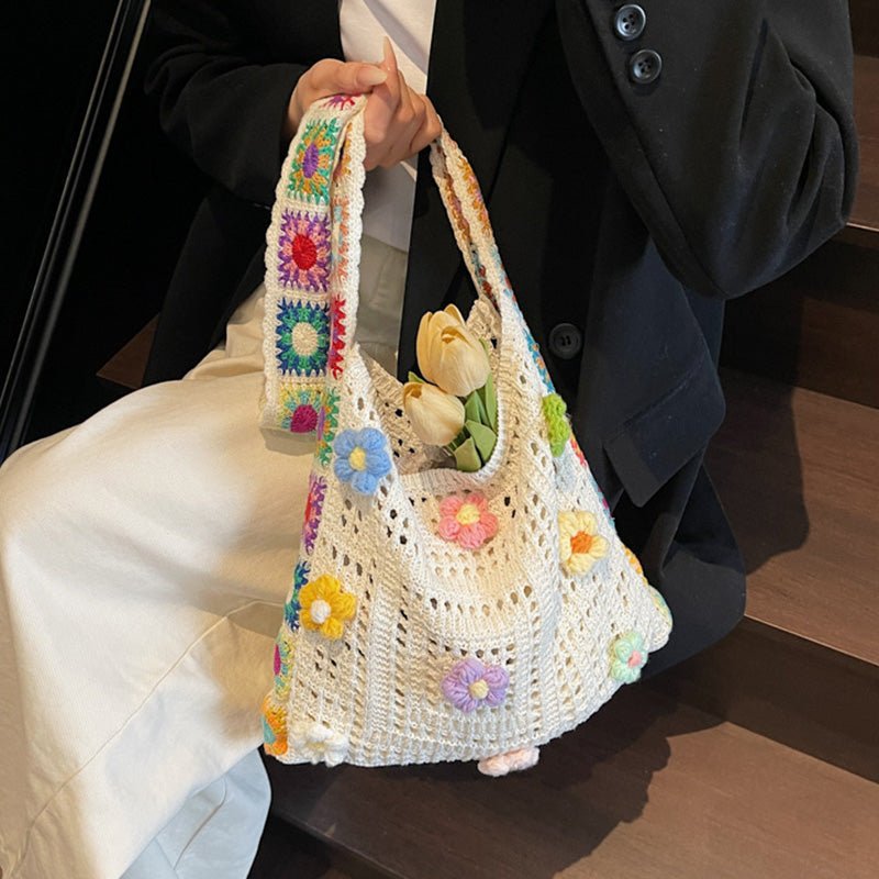 Women's Crochet Ethnic Bag – Bohemian, Spacious, Versatile - Image 2