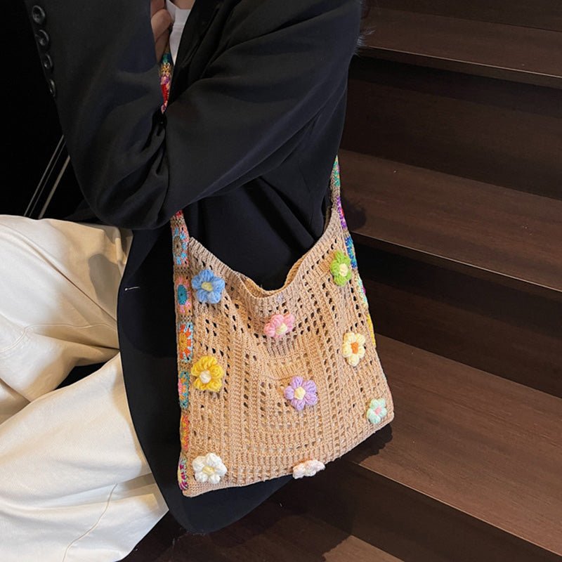 Women's Crochet Ethnic Bag – Bohemian, Spacious, Versatile - Image 3