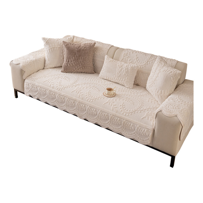 Faux Rabbit Fur Non-Slip Couch Covers - Image 2