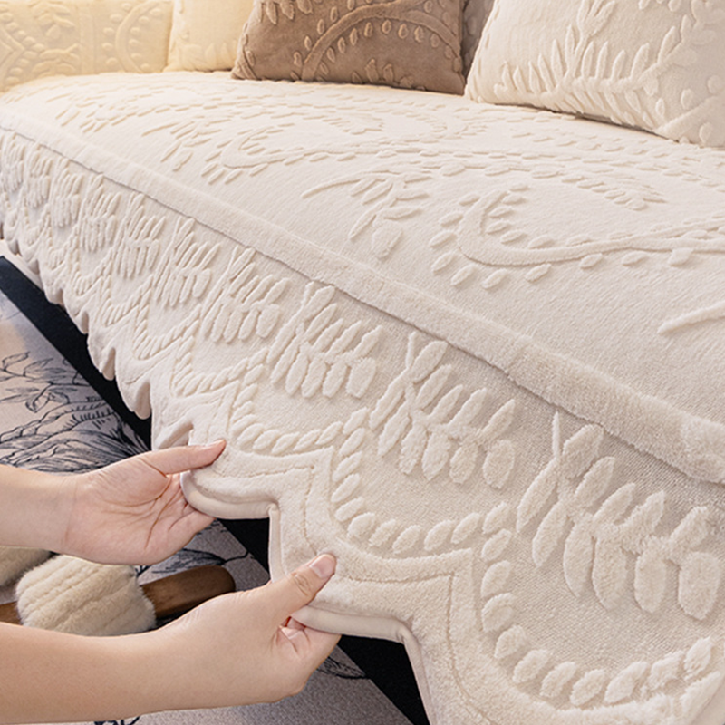 Faux Rabbit Fur Non-Slip Couch Covers - Image 3