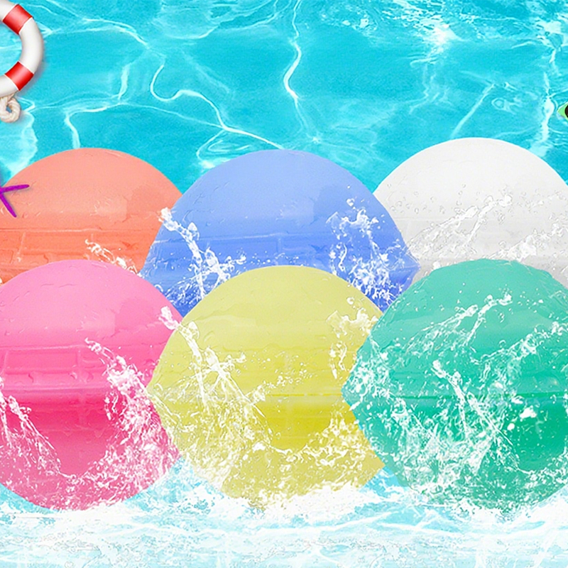 12 PCS Non-Magnetic Silicone Water Balloon Toy – Reusable, leak-proof & eco-friendly – perfect for pool fights, beach fun or summer parties