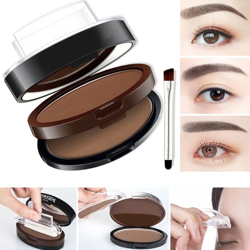 Instant Adjustable Eyebrow Stamp – Two‐color brow powder, waterproof & smudge‐proof. Natural, full brows in seconds