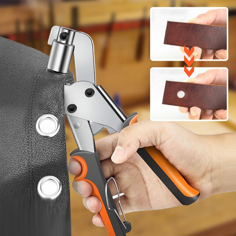Eyelet Pliers for Tarpaulins – Heavy-duty, rust-resistant & easy to use – ideal for tarps, canvas, banners or DIY projects – includes extra eyelets