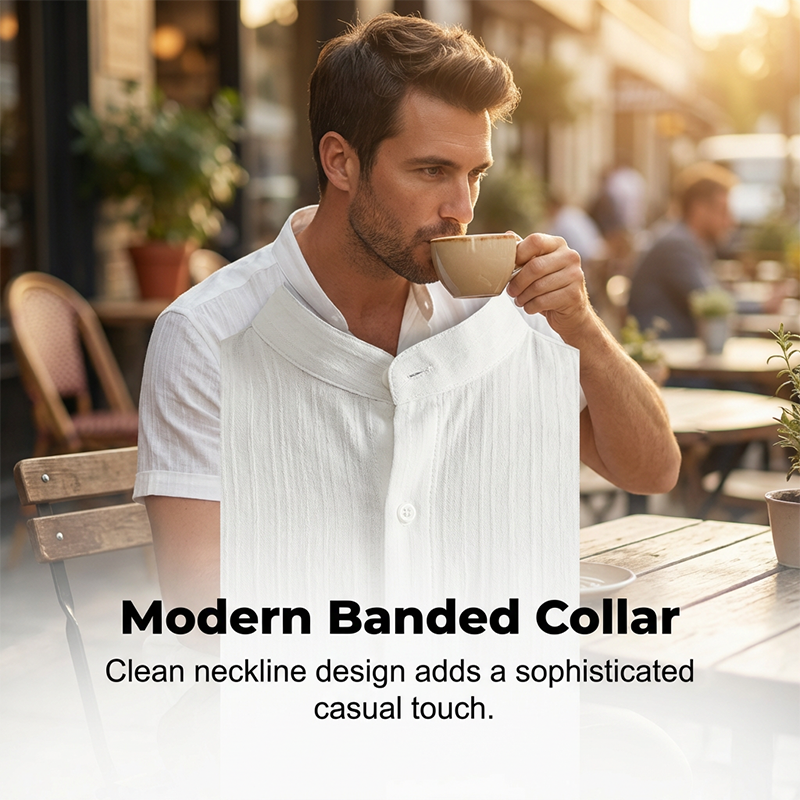 Men's Textured 2-Piece Set – Shirt & Pants, Breathable, Coordinated - Image 3
