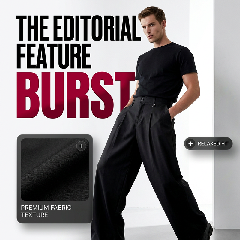 Men's Classic Fit Wide-Leg Suit Trousers – Tailored cut, breathable fabric & perfect for work, weddings or formal events