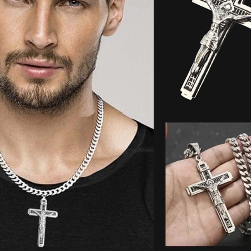 Delicate, timeless elegance cross necklace – Fine craftsmanship, stainless steel & subtle shine – perfect for everyday wear or as a meaningful gift - Image 2