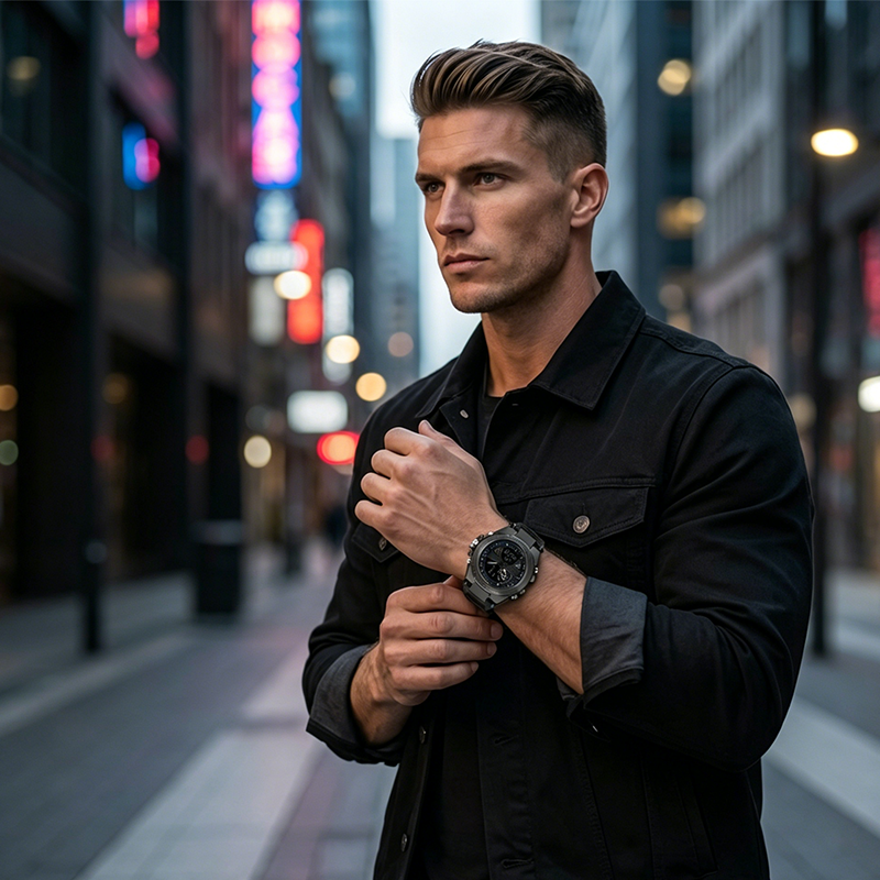 Men's Waterproof Sports Watch – Dual Display & Shock-Resistant – Outdoor Essential