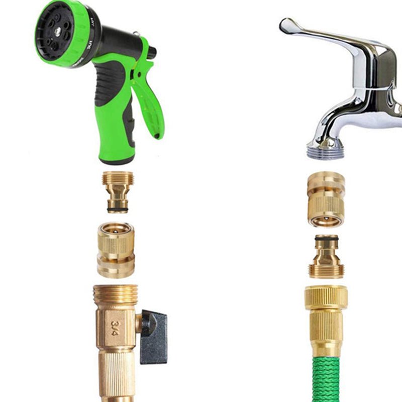3/4" Brass Quick Connect Fitting – Rust-Proof, Leak-Free, Universal