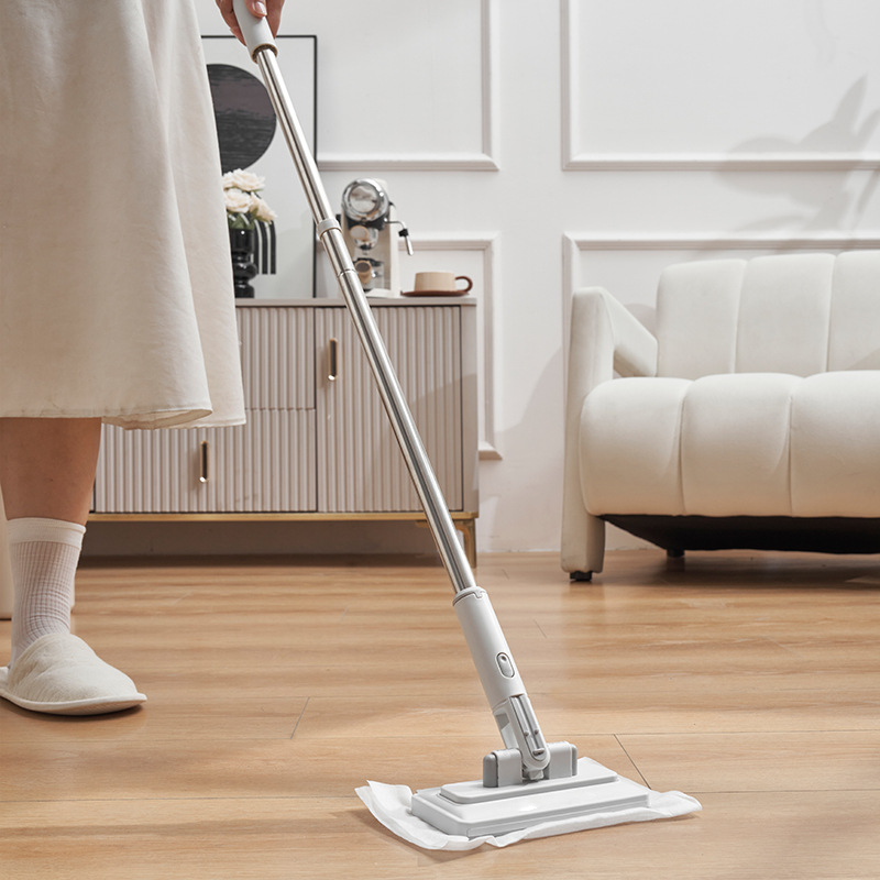 Retractable Snap Grip Mini Flat Mop | Extendable Handle, Compact & Easy Storage