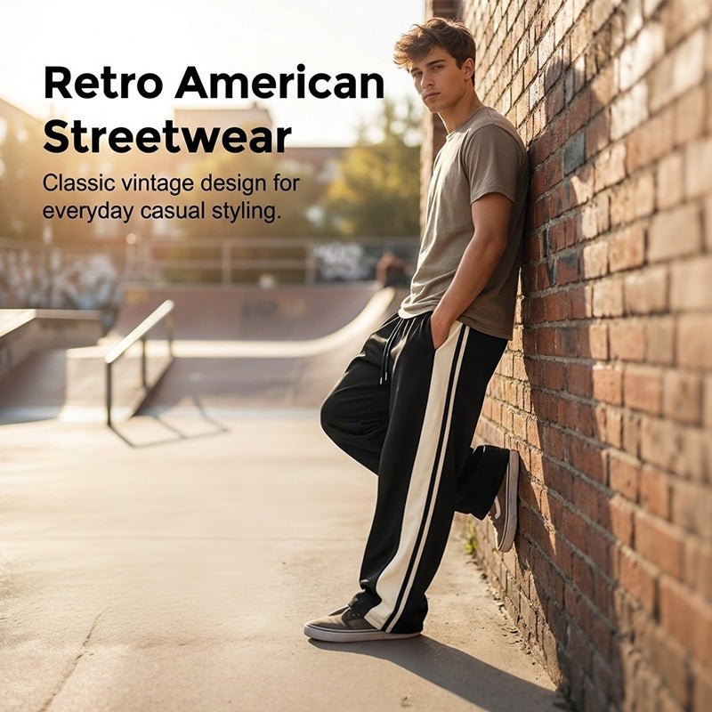 Men's Loose Fit Track Pants – Adjustable, Breathable, Versatile