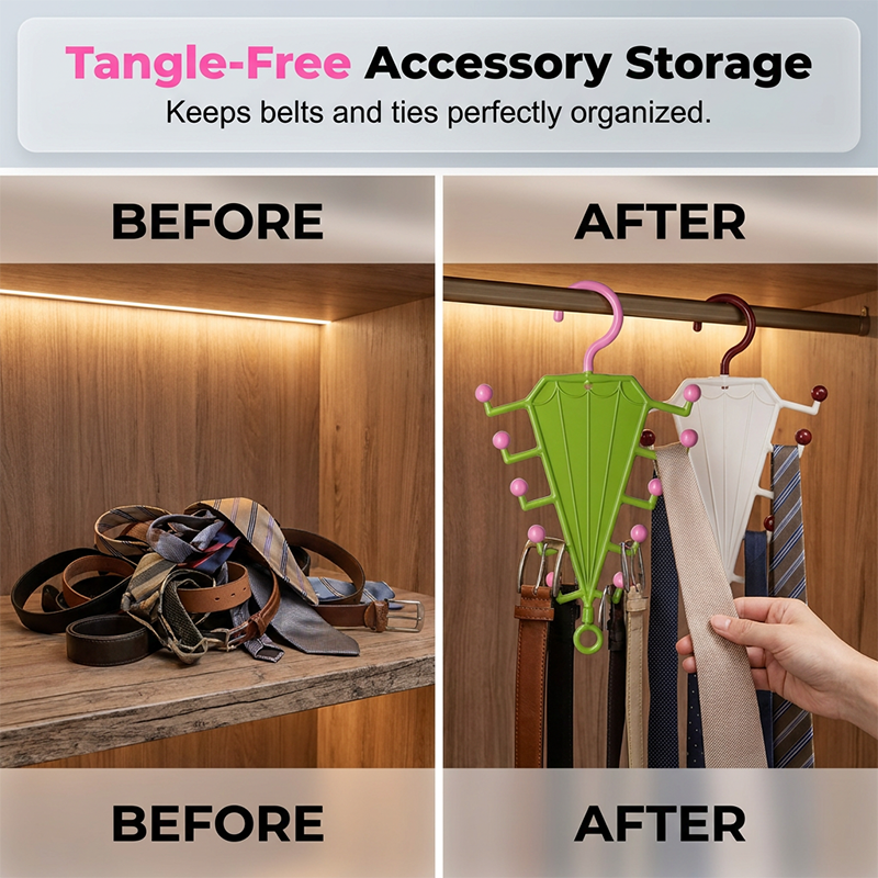 Multi-Functional V-Shaped Double Sided Hanger Storage Rack - Image 2