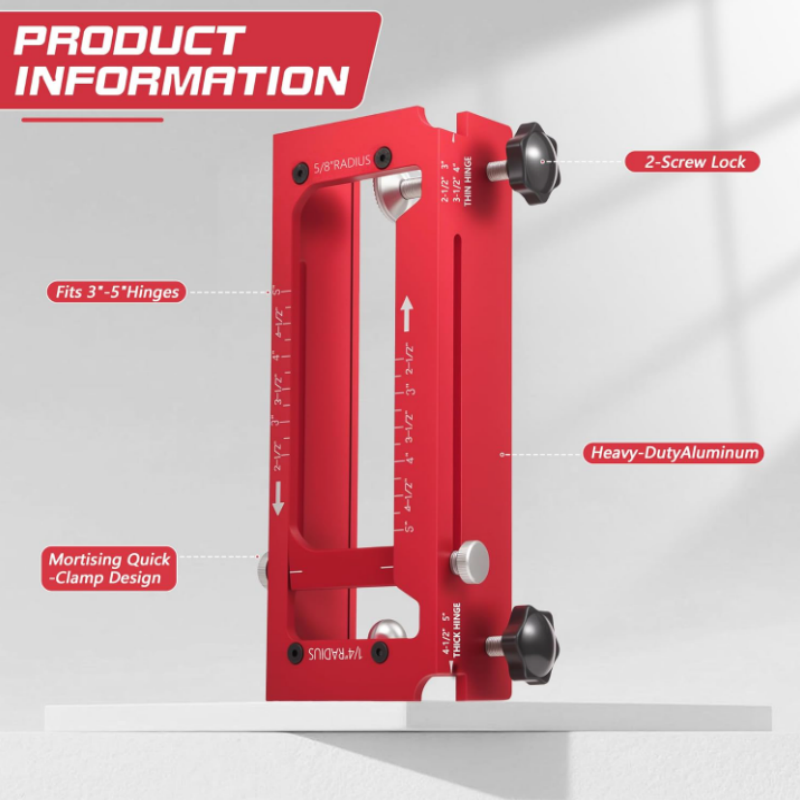 Adjustable Door Hinge Mortise Jig Kit – Precision Routing, Quick Setup & Perfect for Carpenters, Joiners & DIY Home Renovations