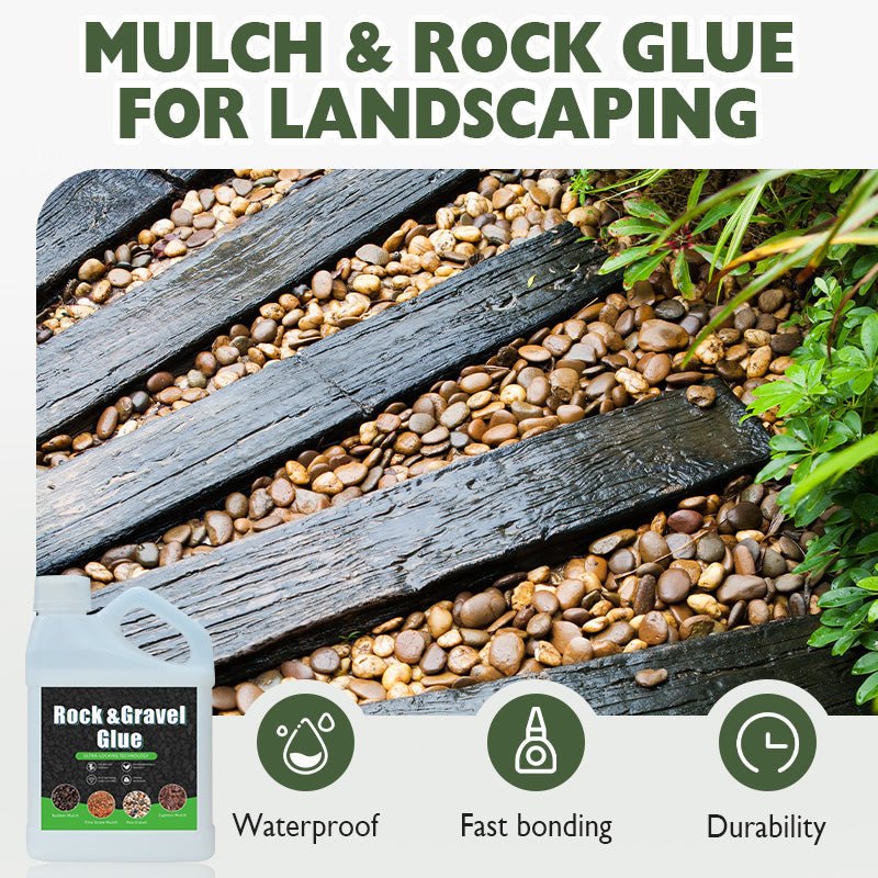 Landscaping Adhesive – For mulch, rocks & wood chips. Spray or pour, eco‐friendly. Keeps pathways & flower beds neat.