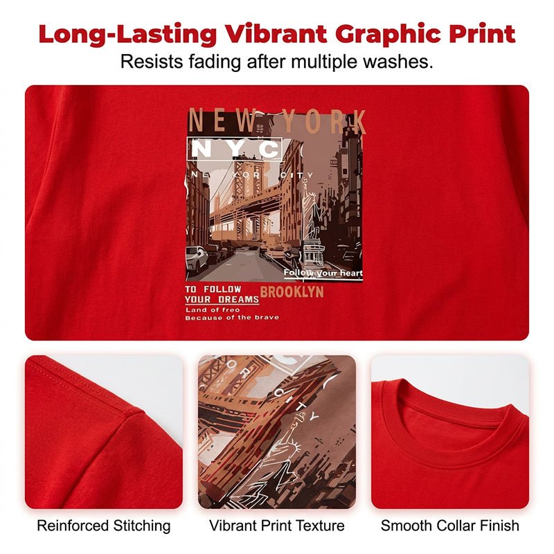 Urban Style New York City Short Sleeve Top – Soft cotton, iconic NYC print & breathable – perfect for casual days, travel or city-inspired looks - Image 3