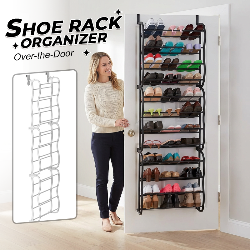 Over-the-Door Shoe Rack Organizer – 24 pockets & tool-free install – Fits standard doors, holds up to 24 pairs – perfect for entryway or closet
