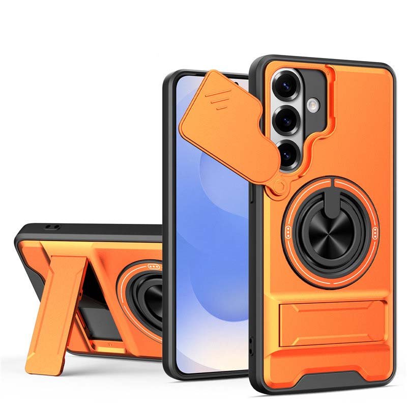 Samsung Phone Case – Heavy-duty with camera cover & ring stand – Shockproof, precise cutouts & 360° rotating grip – all-around protection - Image 2