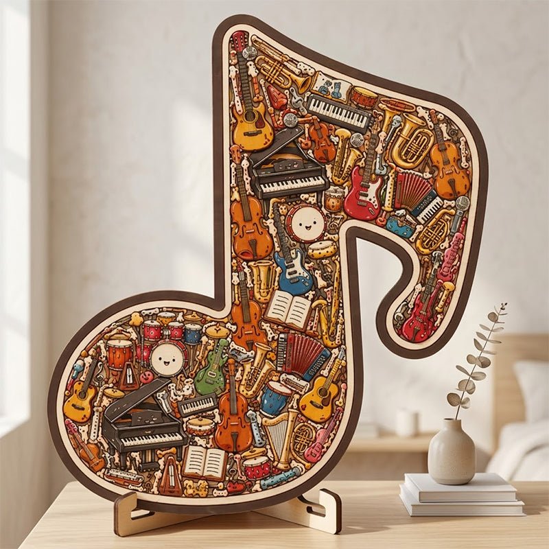 Wooden Musical Note Jigsaw Puzzle - Image 3