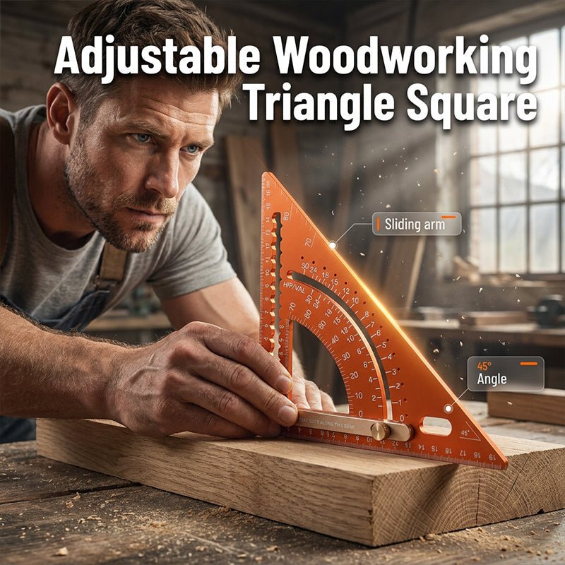 Precision Woodworking Triangle Square – Adjustable, Anti-Rust, Alloy