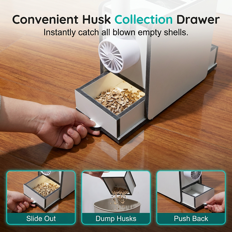 Rechargeable Bird Seed Shell Separator – Airflow Separation, Compact, Easy Clean - Image 2